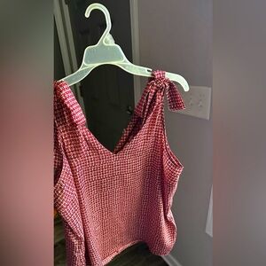 GAP Silk Bow Tie Strap Tank
